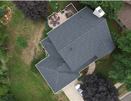 GAF Timberline HDZ shingles on home from above birds eye view