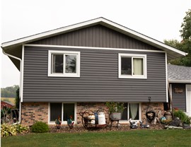 different colored gable home siding