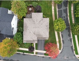 drone image birds eye view of roof