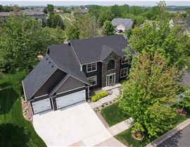 drone image of two story home in southern minnesota
