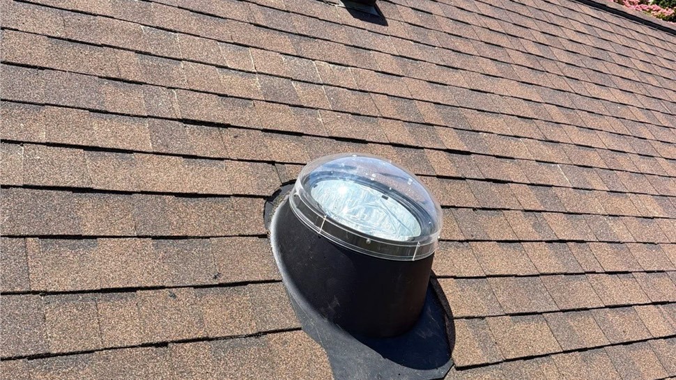 Solar tube installation completed on asphalt shingle roof in Anacortes WA