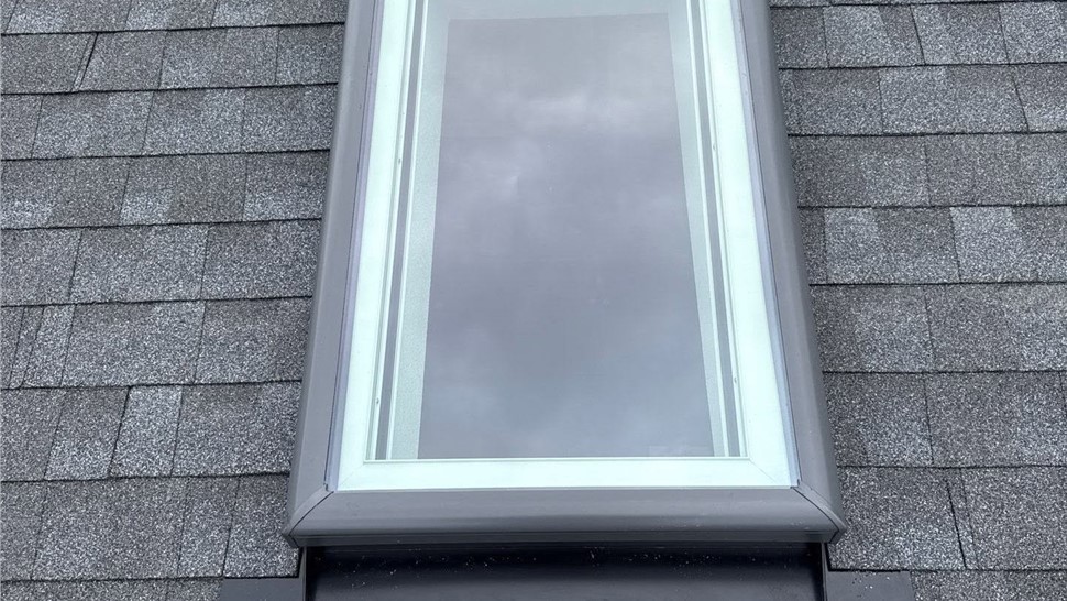 Velux skylight installed during roof replacement in Concrete Washington