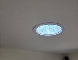 Finished solar tube ceiling diffuser installation in Anacortes WA home