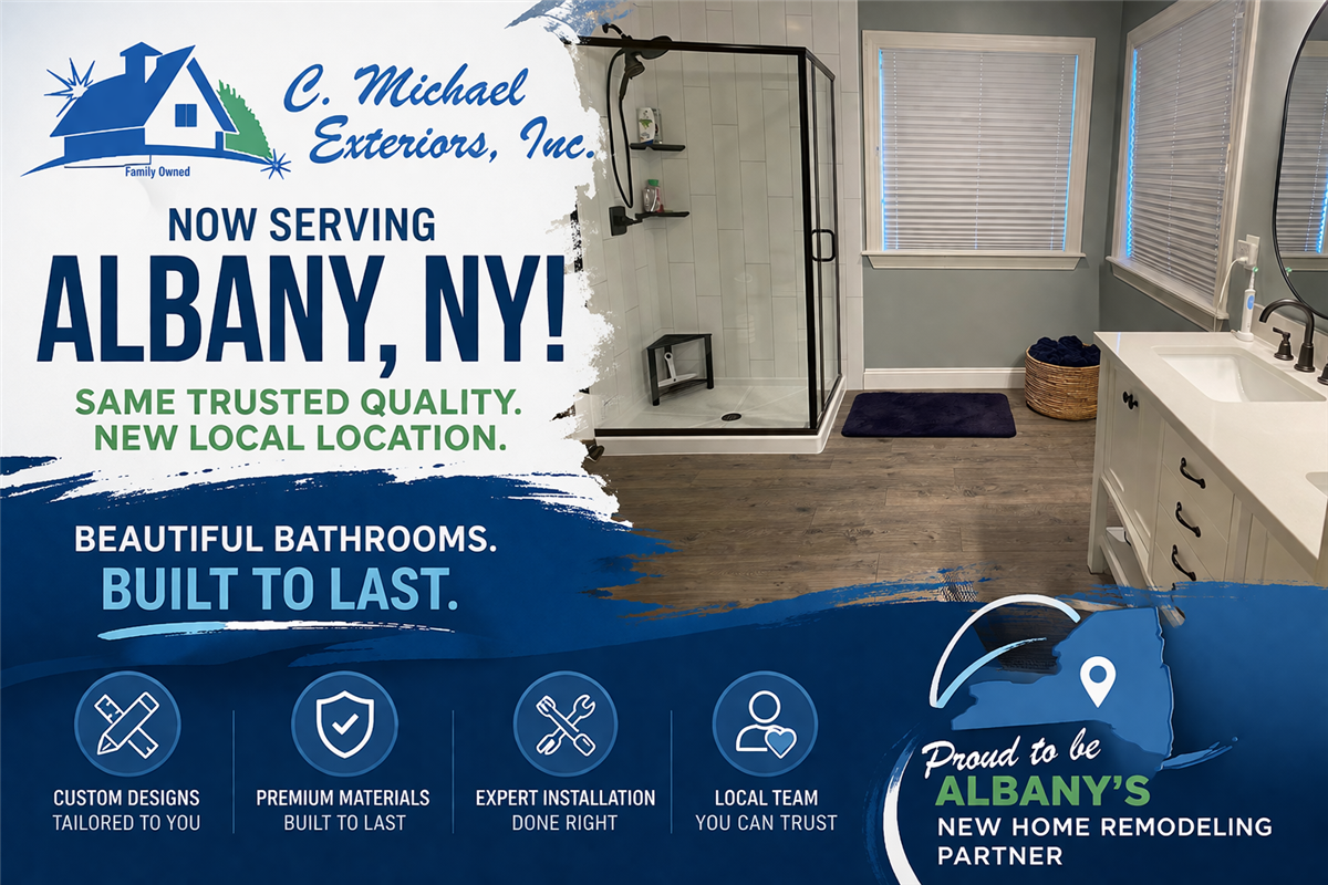 C Michael Exteriors Expands with New Albany, NY Location for Bathroom Remodeling