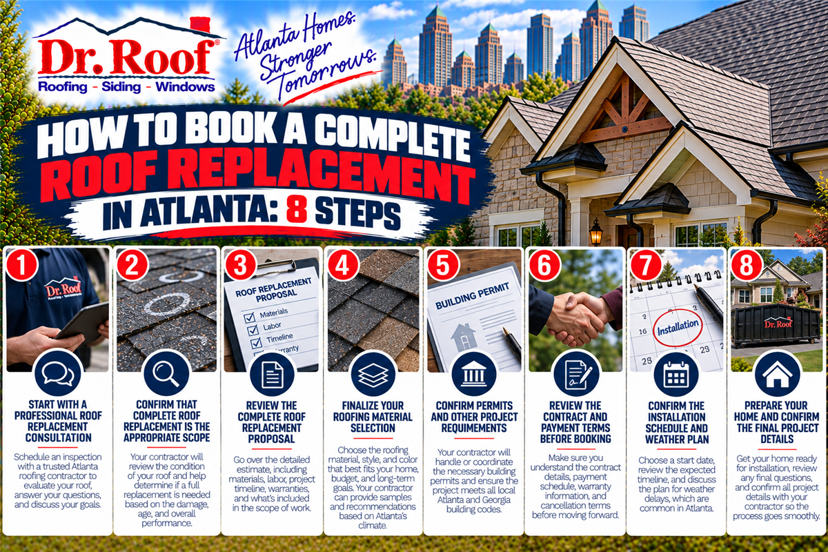 How to Book a Complete Roof Replacement in Atlanta: 8 Steps