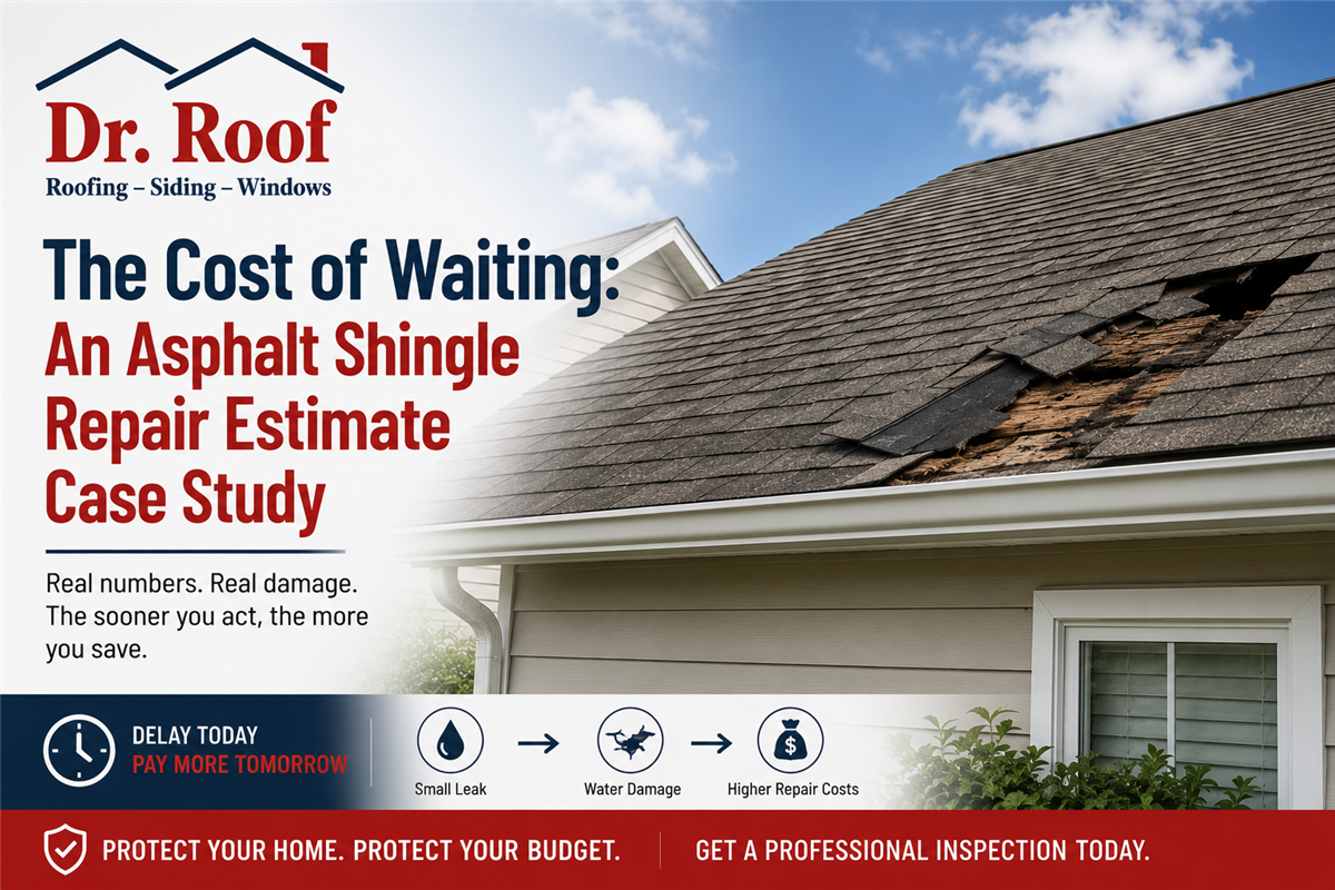 The Cost of Waiting: An Asphalt Shingle Repair Estimate Case Study