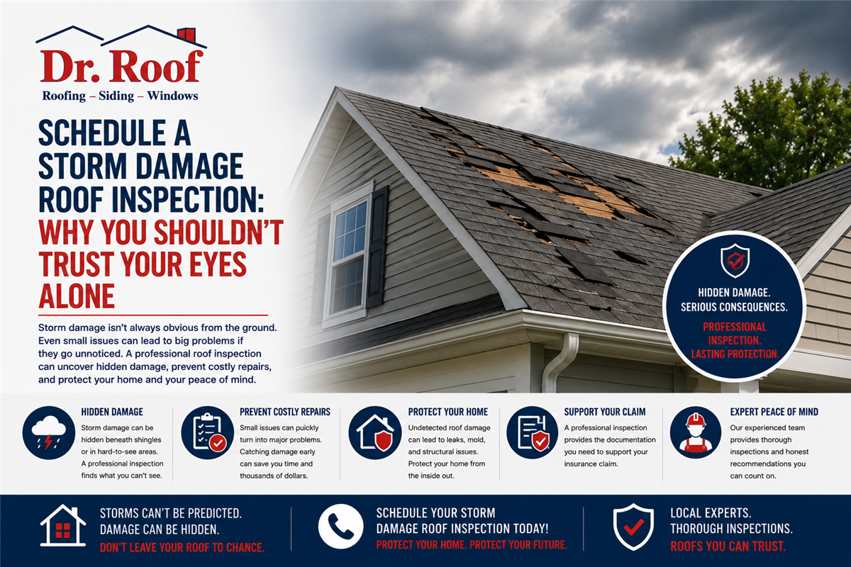 Schedule a Storm Damage Roof Inspection: Why You Shouldn’t Trust Your Eyes Alone