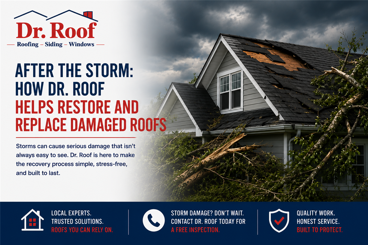 After the Storm: How Dr. Roof Helps Restore and Replace Damaged Roofs
