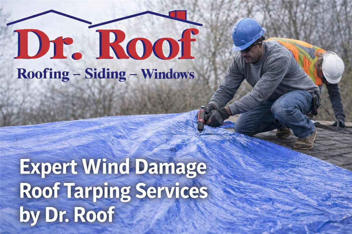 Expert Wind Damage Roof Tarping Services by Dr. Roof