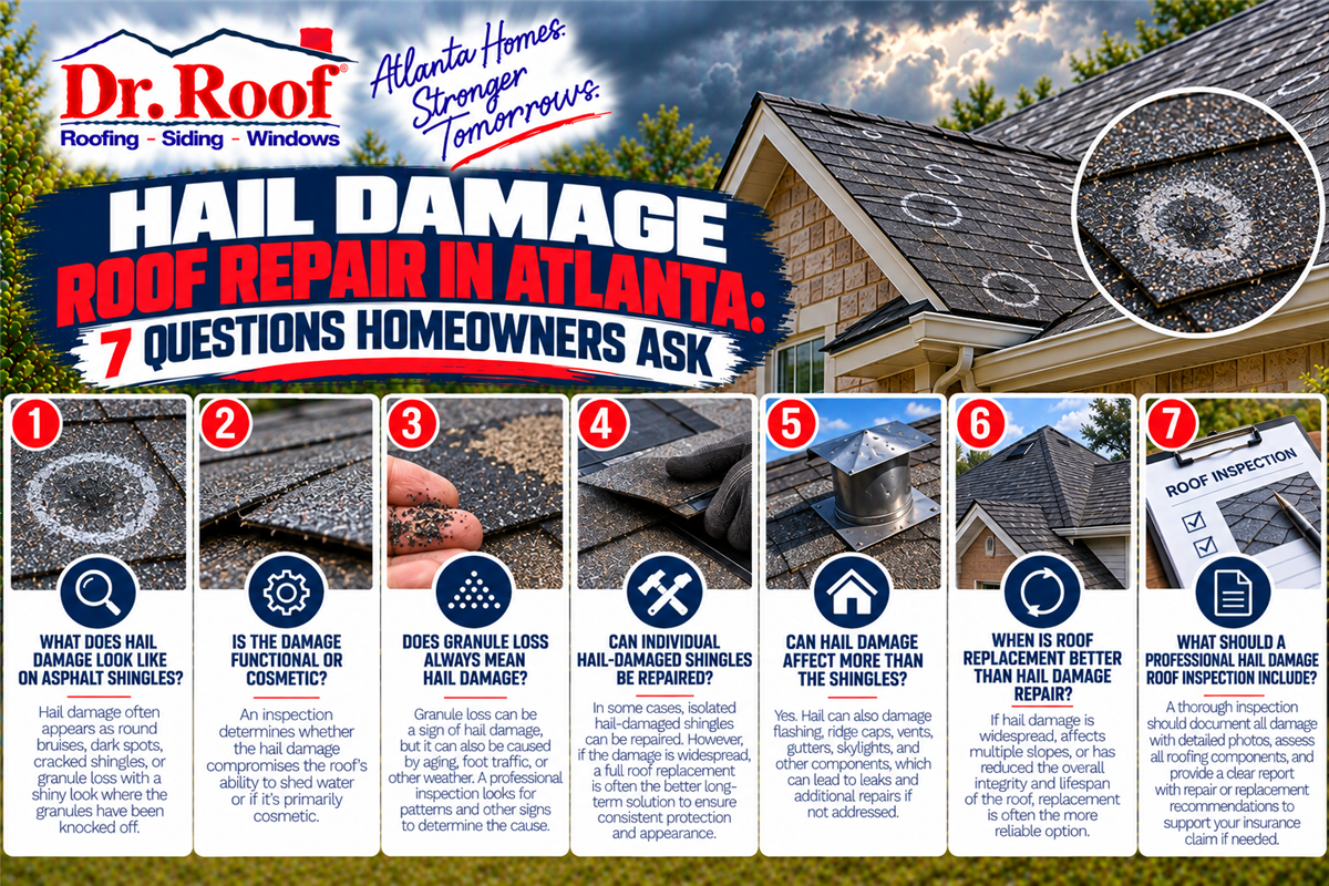 Hail Damage Roof Repair in Atlanta: 7 Questions Homeowners Ask