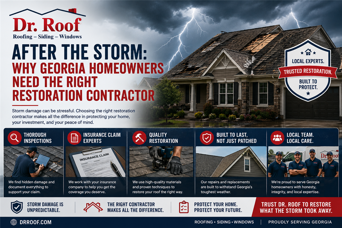 After the Storm: Why Georgia Homeowners Need the Right Restoration Contractor