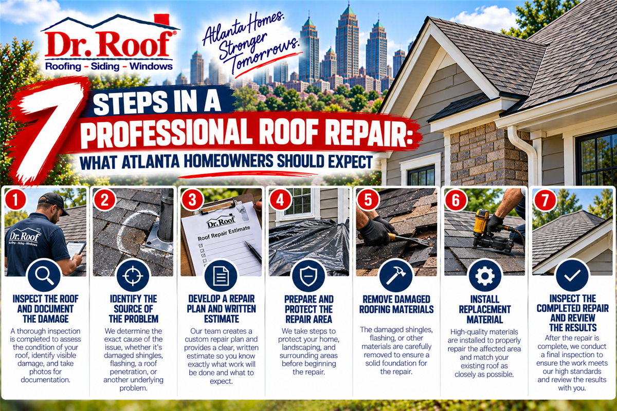 7 Steps in a Professional Roof Repair: What Atlanta Homeowners Should Expect
