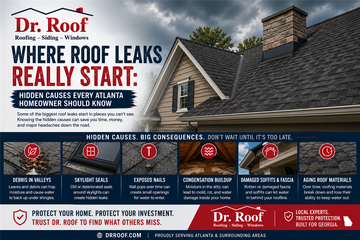 Where Roof Leaks Really Start: Hidden Causes Every Atlanta Homeowner Should Know
