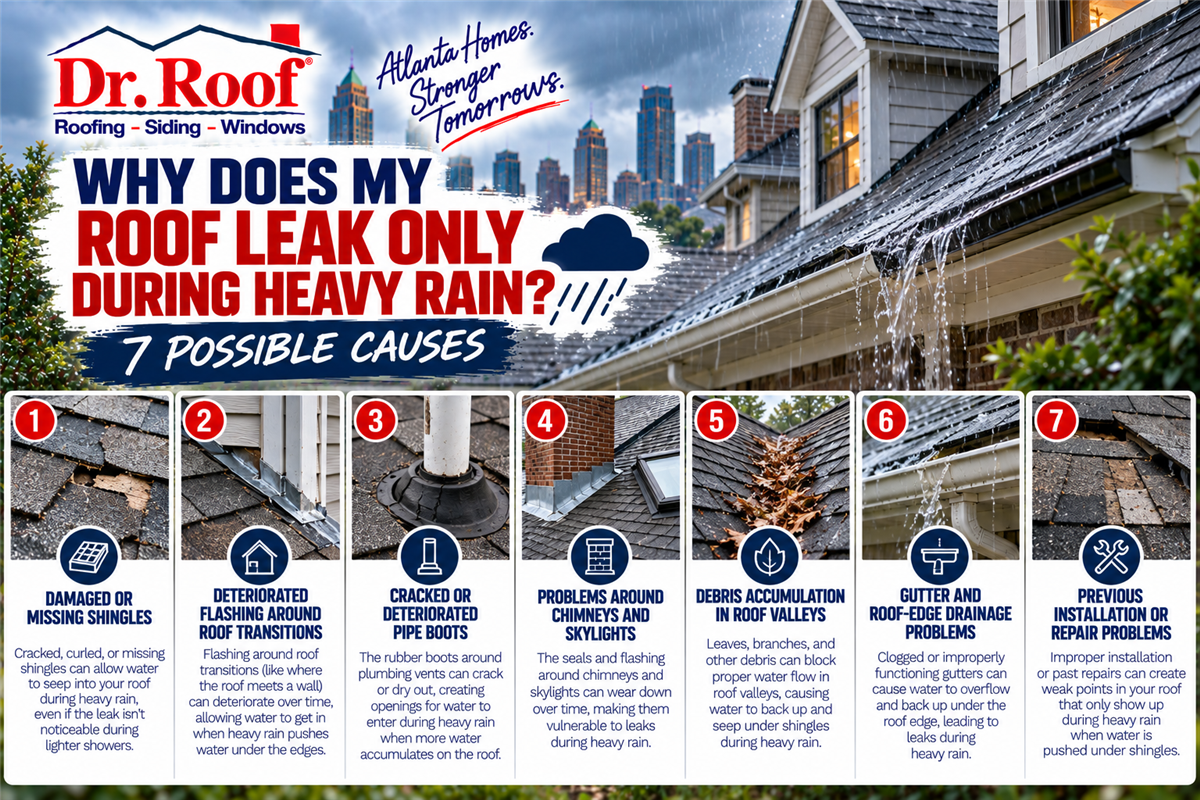 Why Does My Roof Leak Only During Heavy Rain? 7 Possible Causes