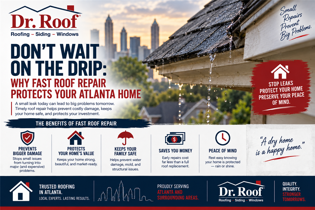Don’t Wait on the Drip: Why Fast Roof Repair Protects Your Atlanta Home