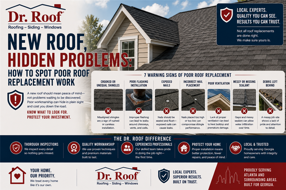 New Roof, Hidden Problems: How to Spot Poor Roof Replacement Work