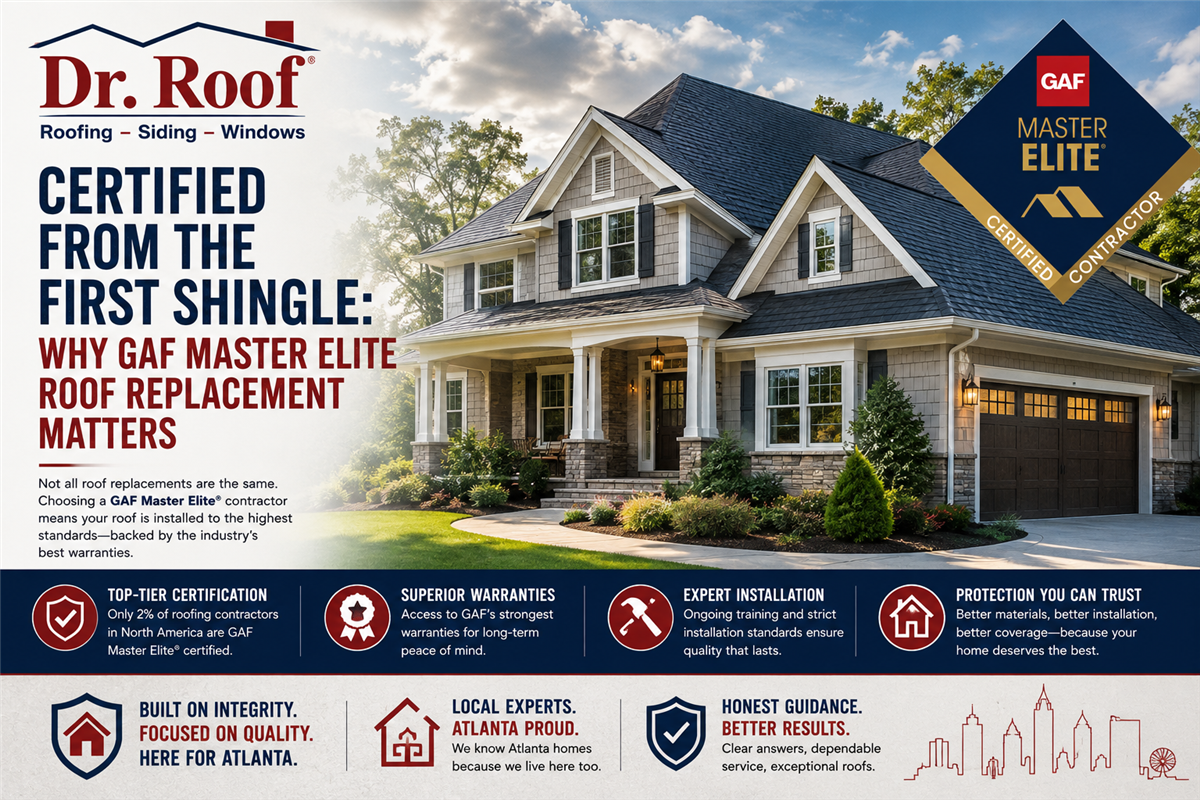 Certified From the First Shingle: Why GAF Master Elite Roof Replacement Matters