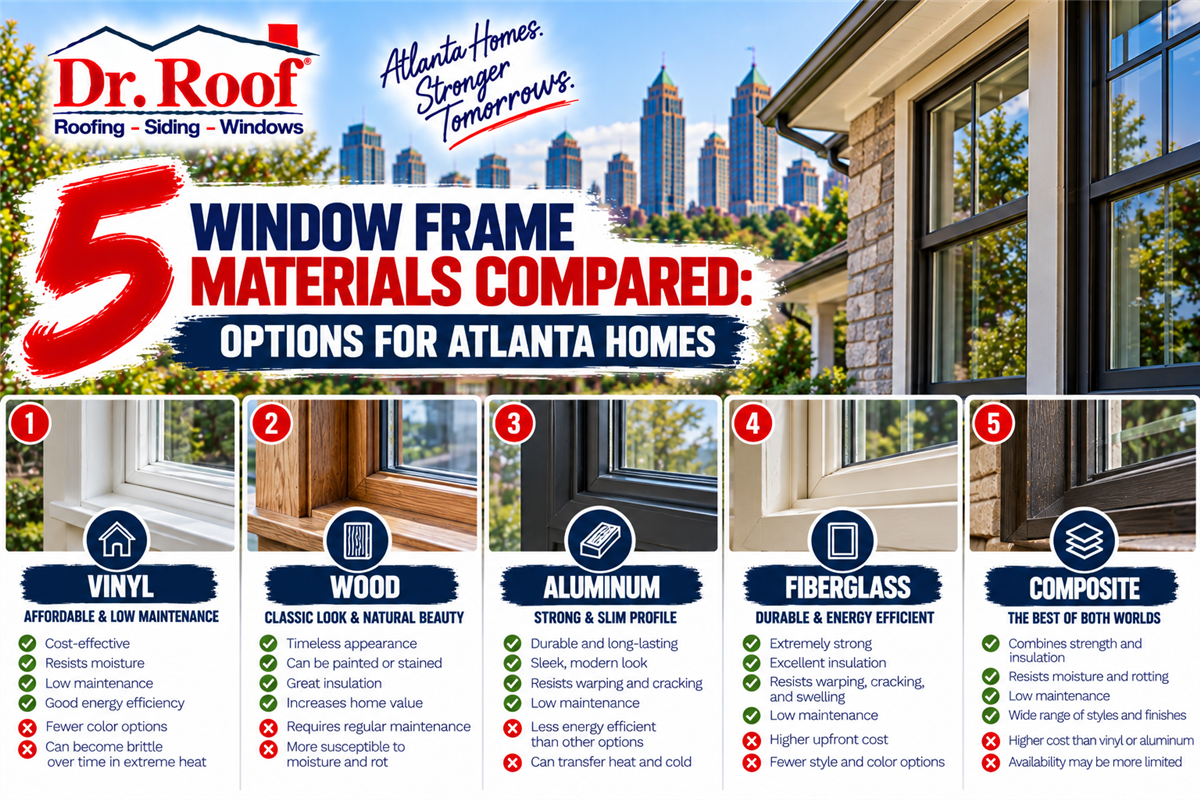 Window Frame Materials Compared: 5 Options for Atlanta Homes