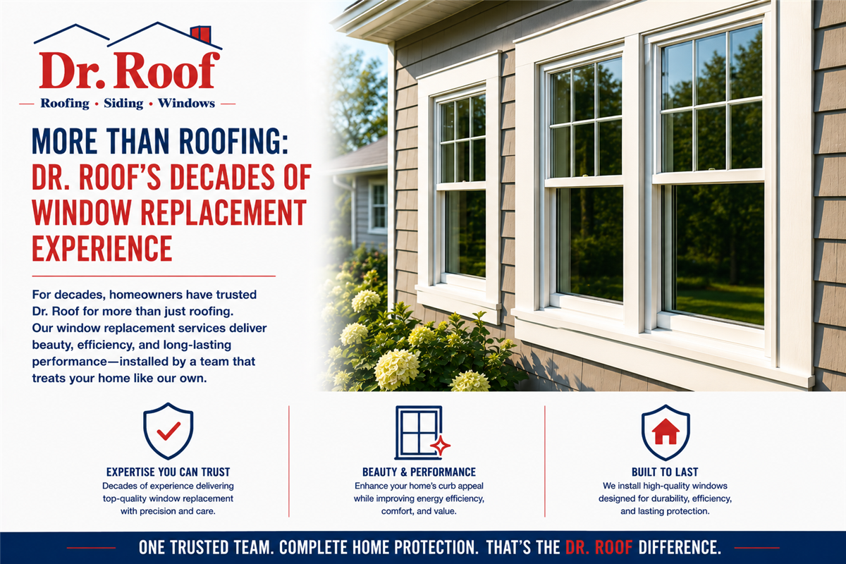 More Than Roofing: Dr. Roof’s Decades of Window Replacement Experience