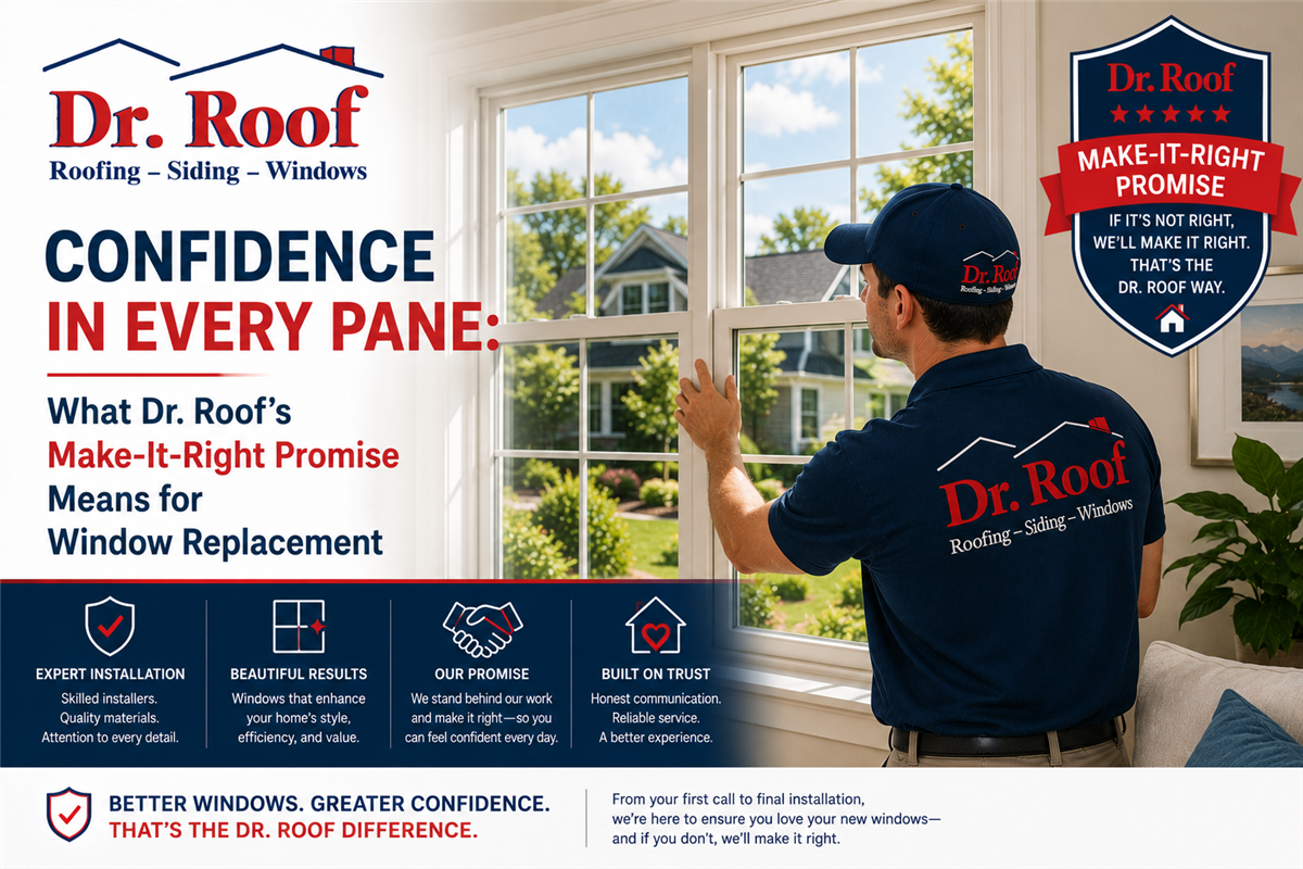Confidence in Every Pane: What Dr. Roof’s Make-It-Right Promise Means for Window Replacement