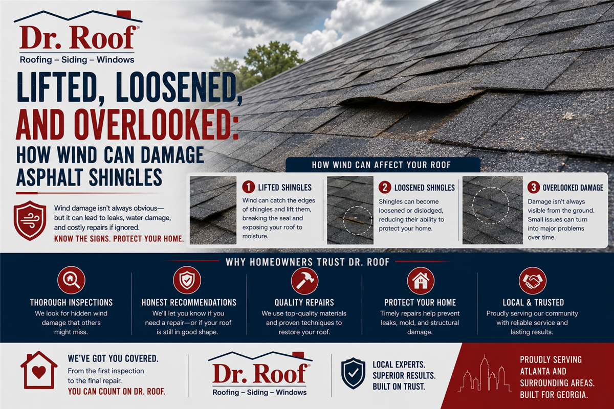 Lifted, Loosened, and Overlooked: How Wind Can Damage Asphalt Shingles