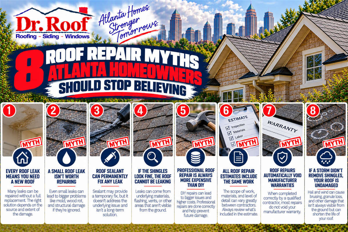 8 Roof Repair Myths Atlanta Homeowners Should Stop Believing