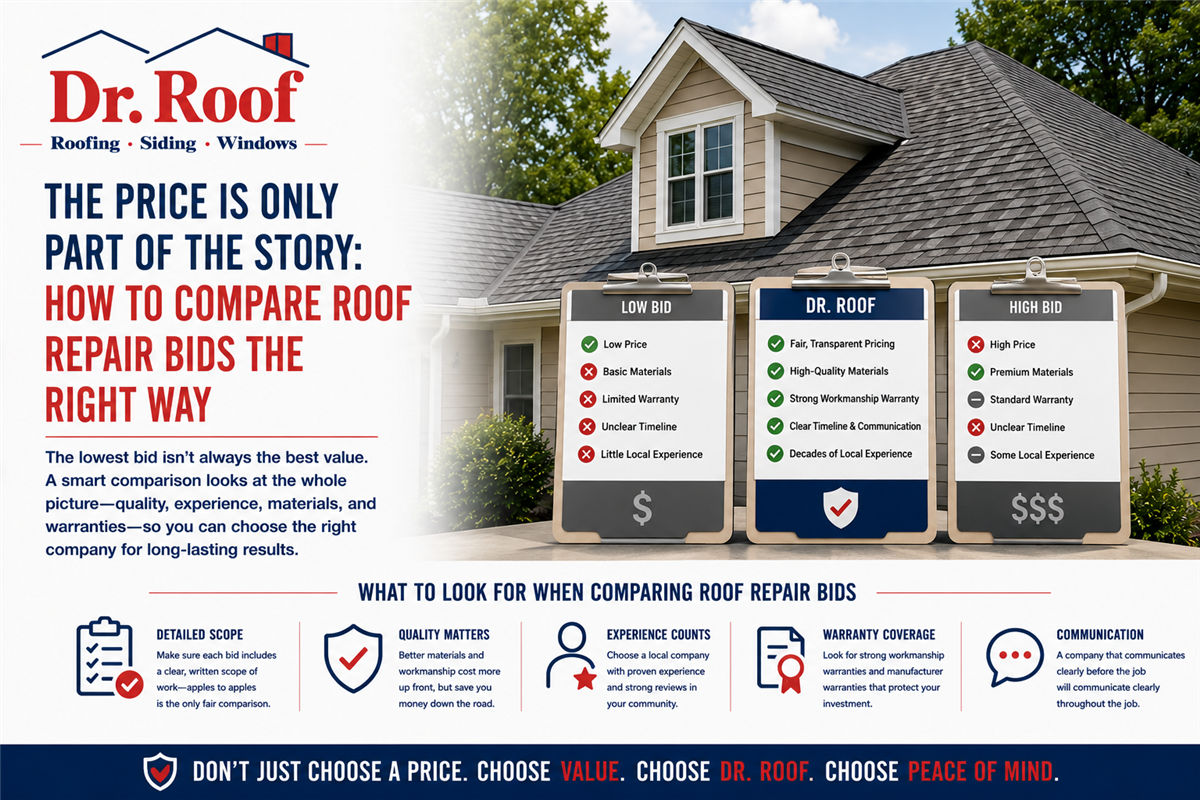 The Price Is Only Part of the Story: How to Compare Roof Repair Bids the Right Way