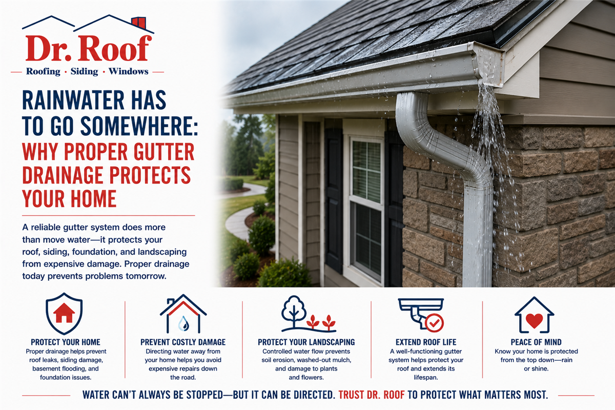 Rainwater Has to Go Somewhere: Why Proper Gutter Drainage Protects Your Home