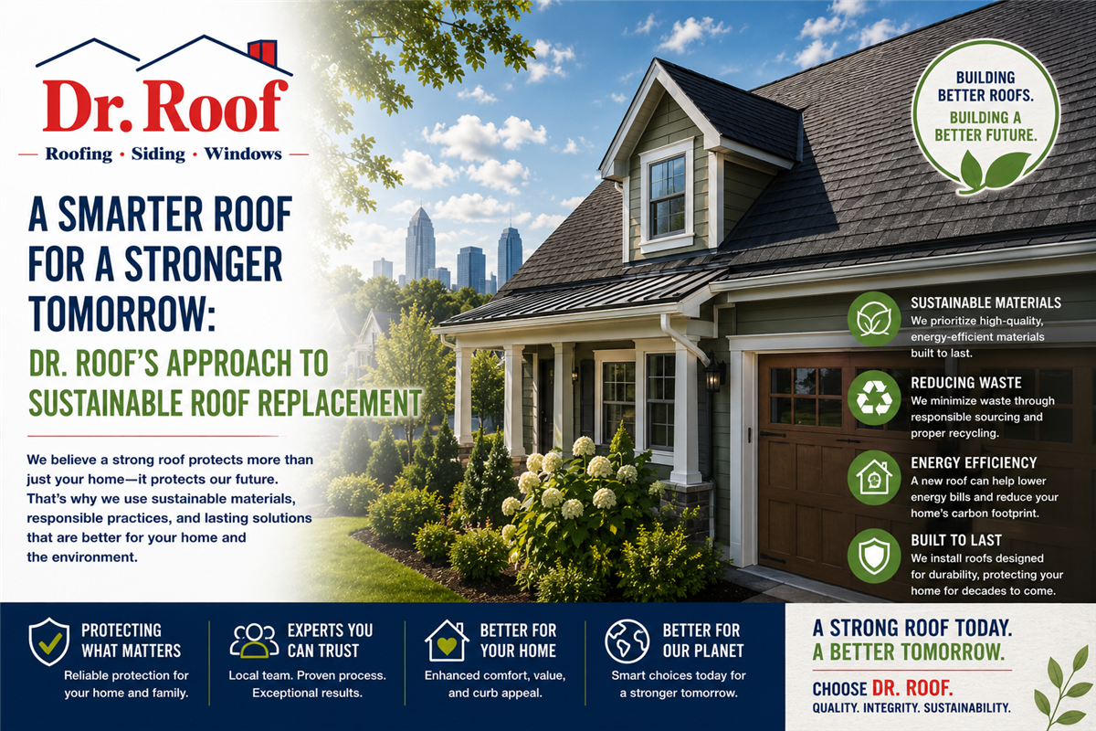 A Smarter Roof for a Stronger Tomorrow: Dr. Roof’s Approach to Sustainable Roof Replacement