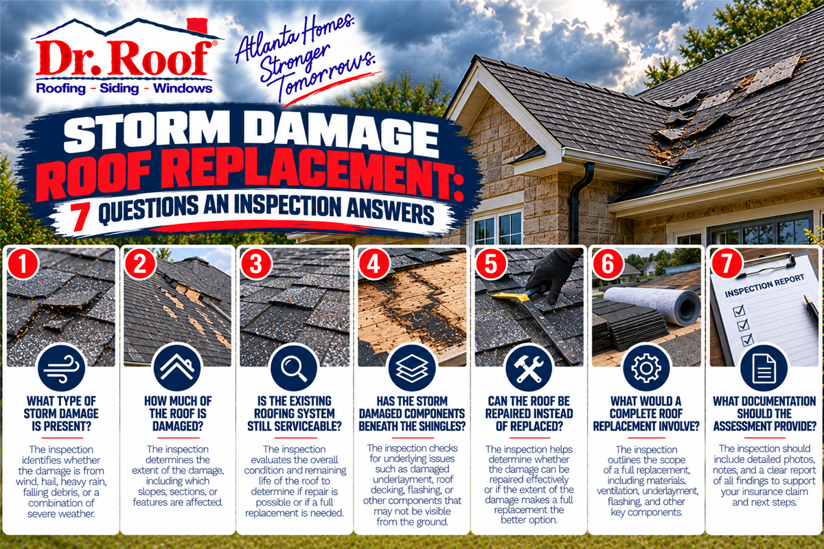 Storm Damage Roof Replacement: 7 Questions an Inspection Answers