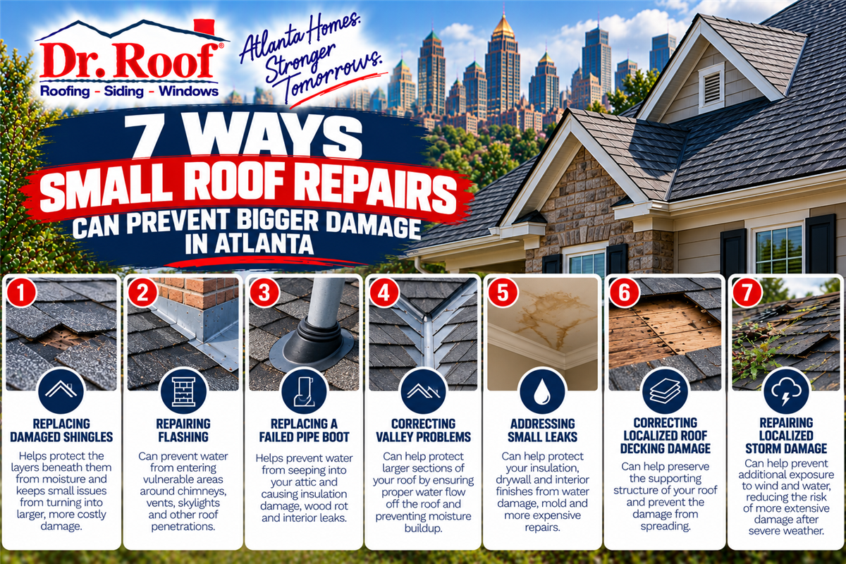 7 Ways Small Roof Repairs Can Prevent Bigger Damage in Atlanta