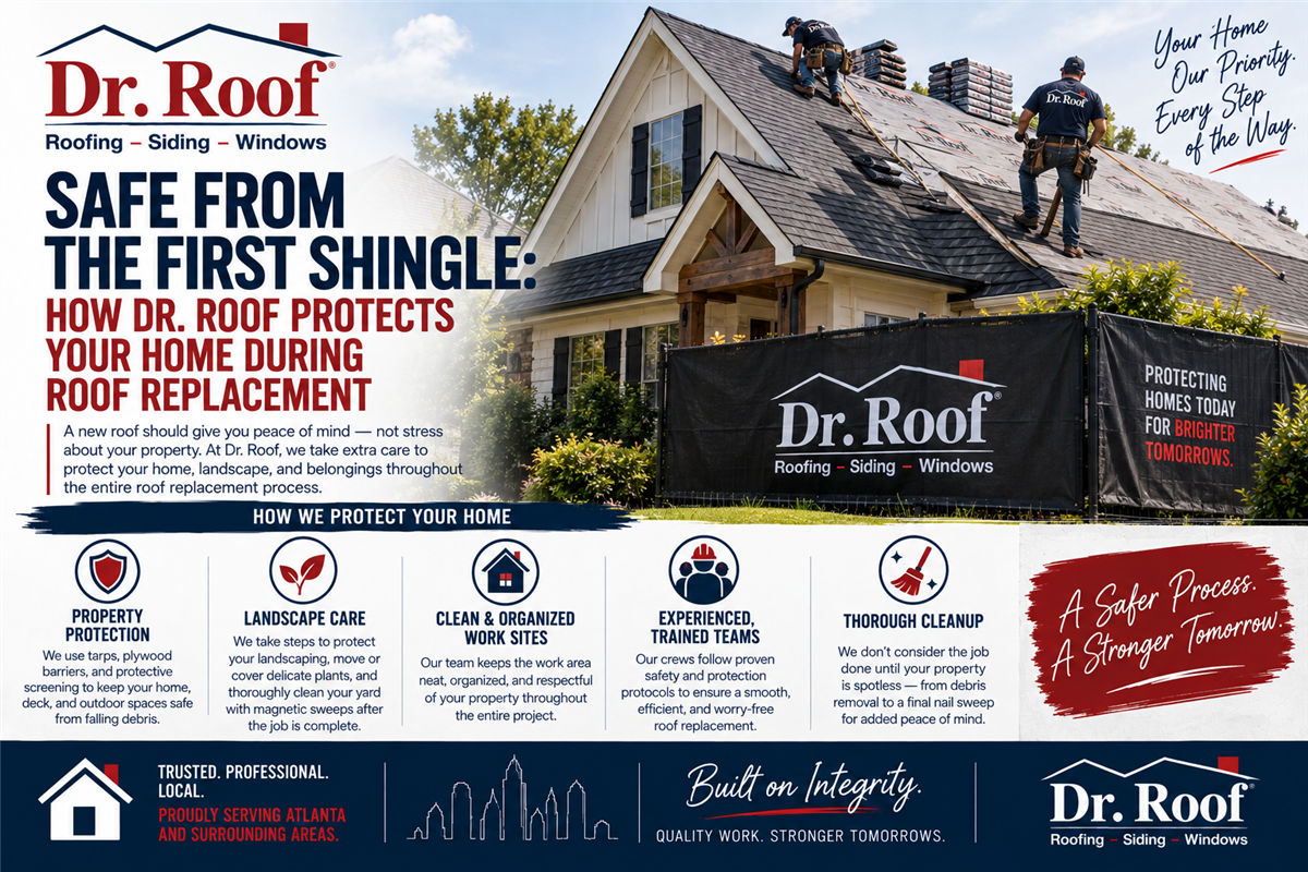 Safe From the First Shingle: How Dr. Roof Protects Your Home During Roof Replacement