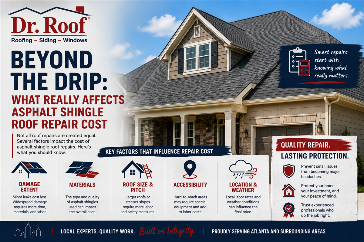 Beyond the Drip: What Really Affects Asphalt Shingle Roof Repair Cost