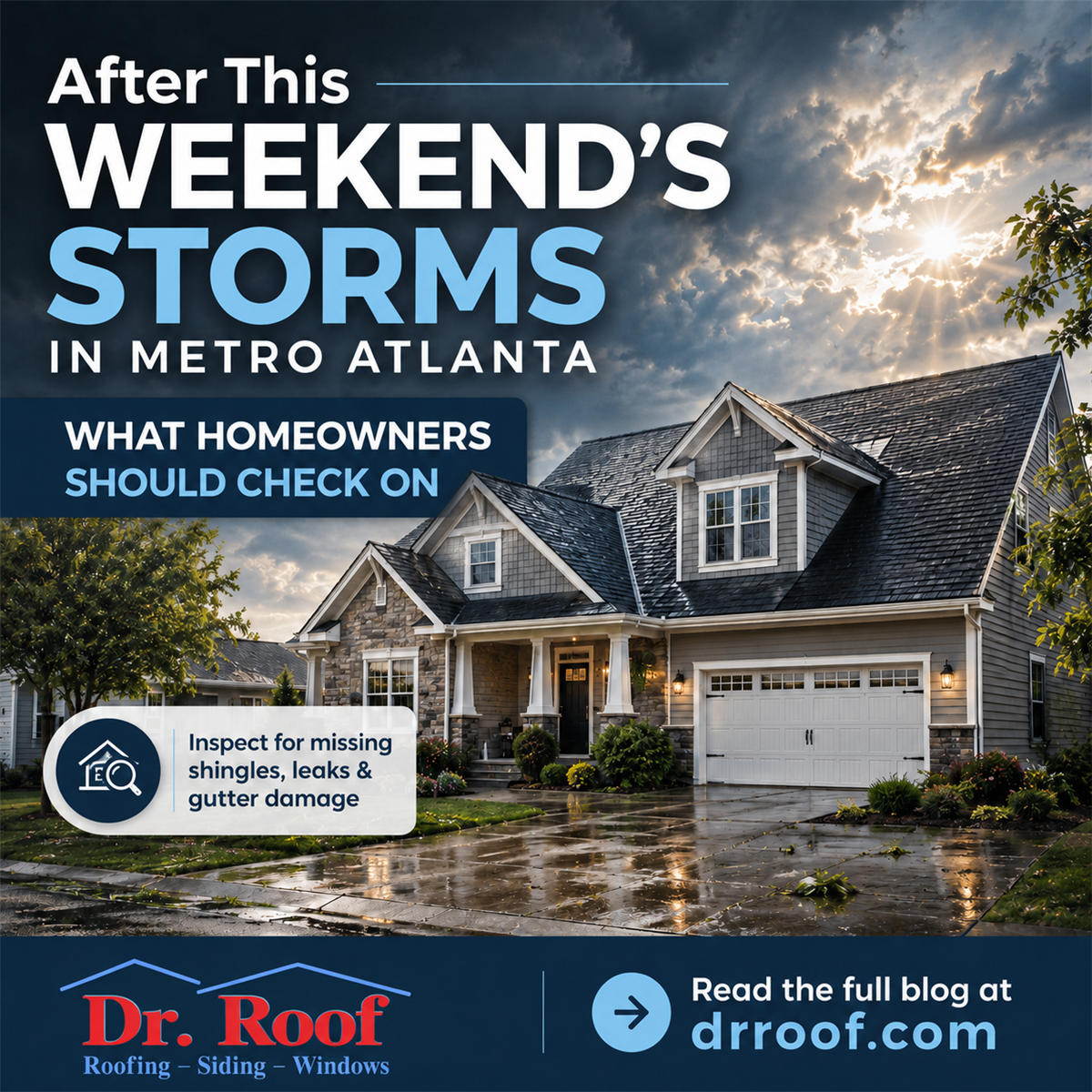 After This Weekend’s Storms in Metro Atlanta: What Homeowners Should Check on Their Roof