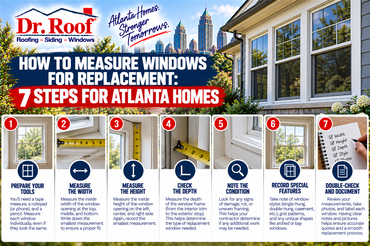 How to Measure Windows for Replacement: 7 Steps for Atlanta Homes