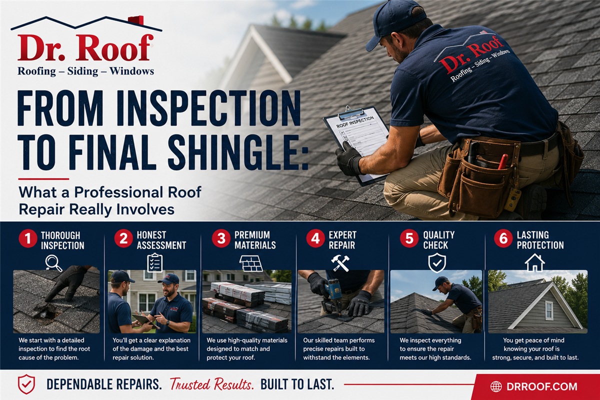 From Inspection to Final Shingle: What a Professional Roof Repair Really Involves