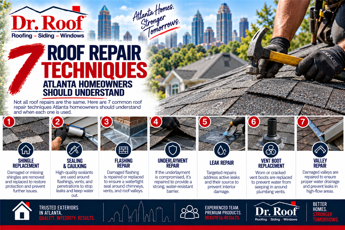 7 Roof Repair Techniques Atlanta Homeowners Should Understand