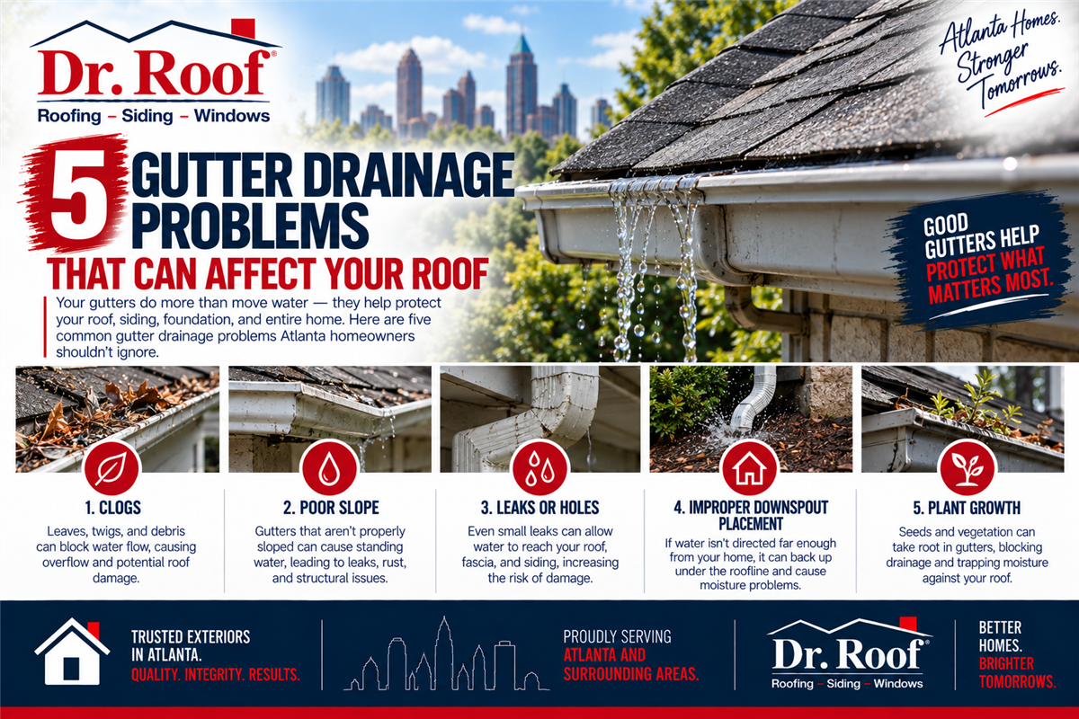 5 Gutter Drainage Problems That Can Affect Your Roof