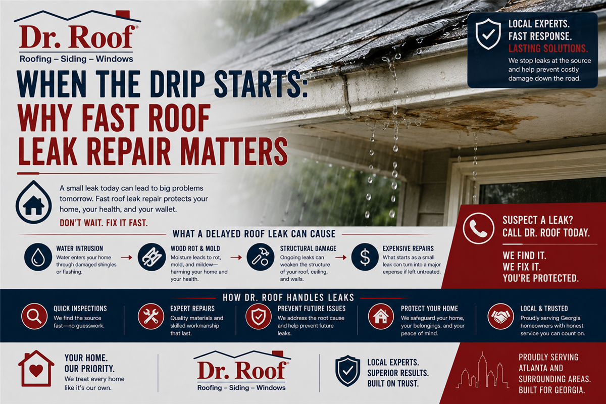 When the Drip Starts: Why Fast Roof Leak Repair Matters 