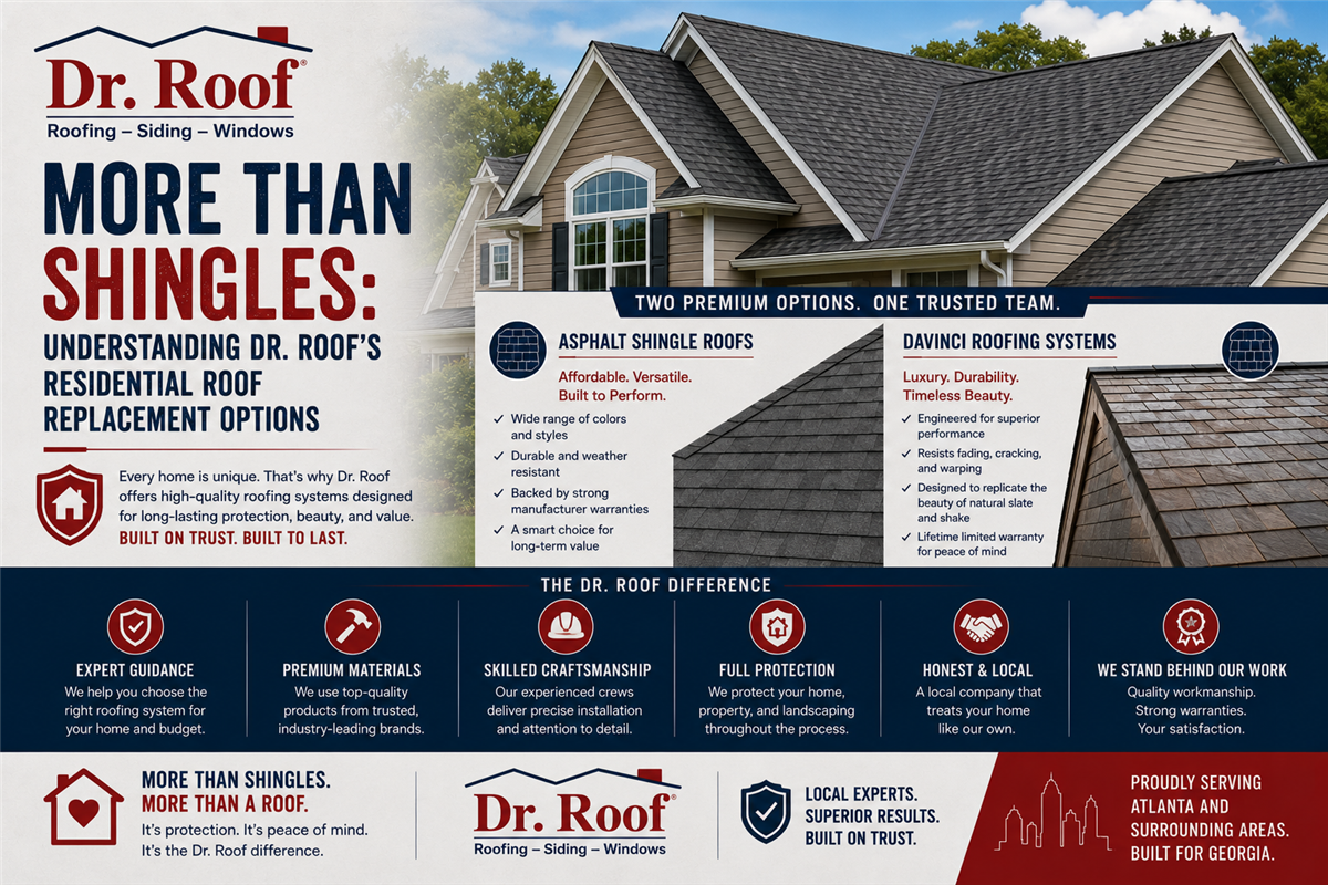 More Than Shingles: Understanding Dr. Roof’s Residential Roof Replacement Options