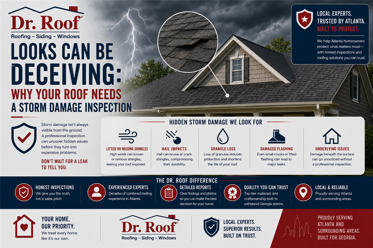 Looks Can Be Deceiving: Why Your Roof Needs a Storm Damage Inspection