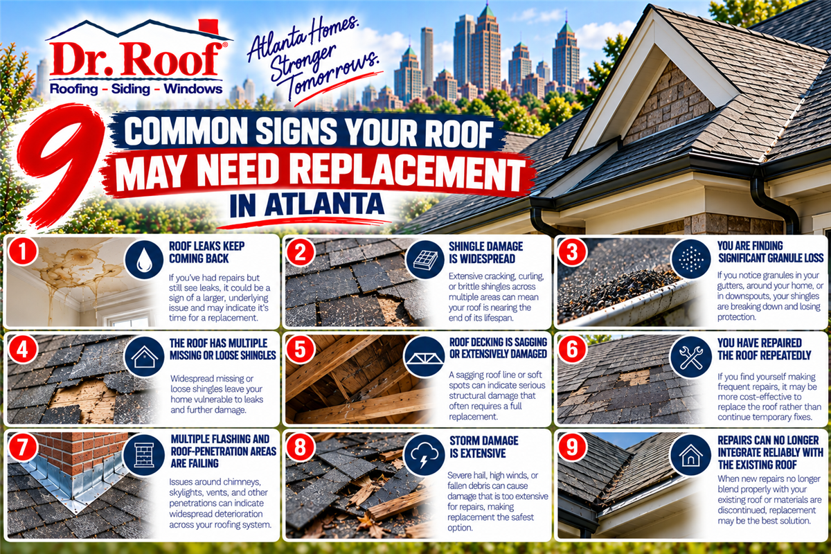 9 Common Signs Your Roof May Need Replacement in Atlanta