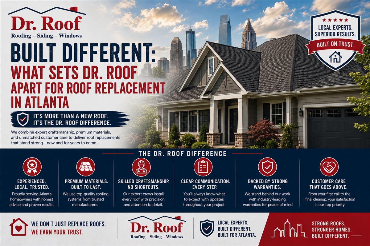 Built Different: What Sets Dr. Roof Apart for Roof Replacement in Atlanta