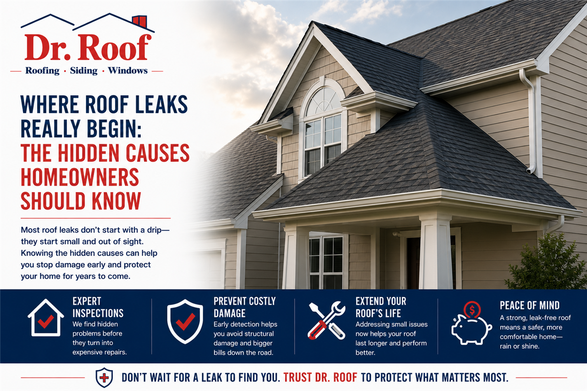 Where Roof Leaks Really Begin: The Hidden Causes Homeowners Should Know
