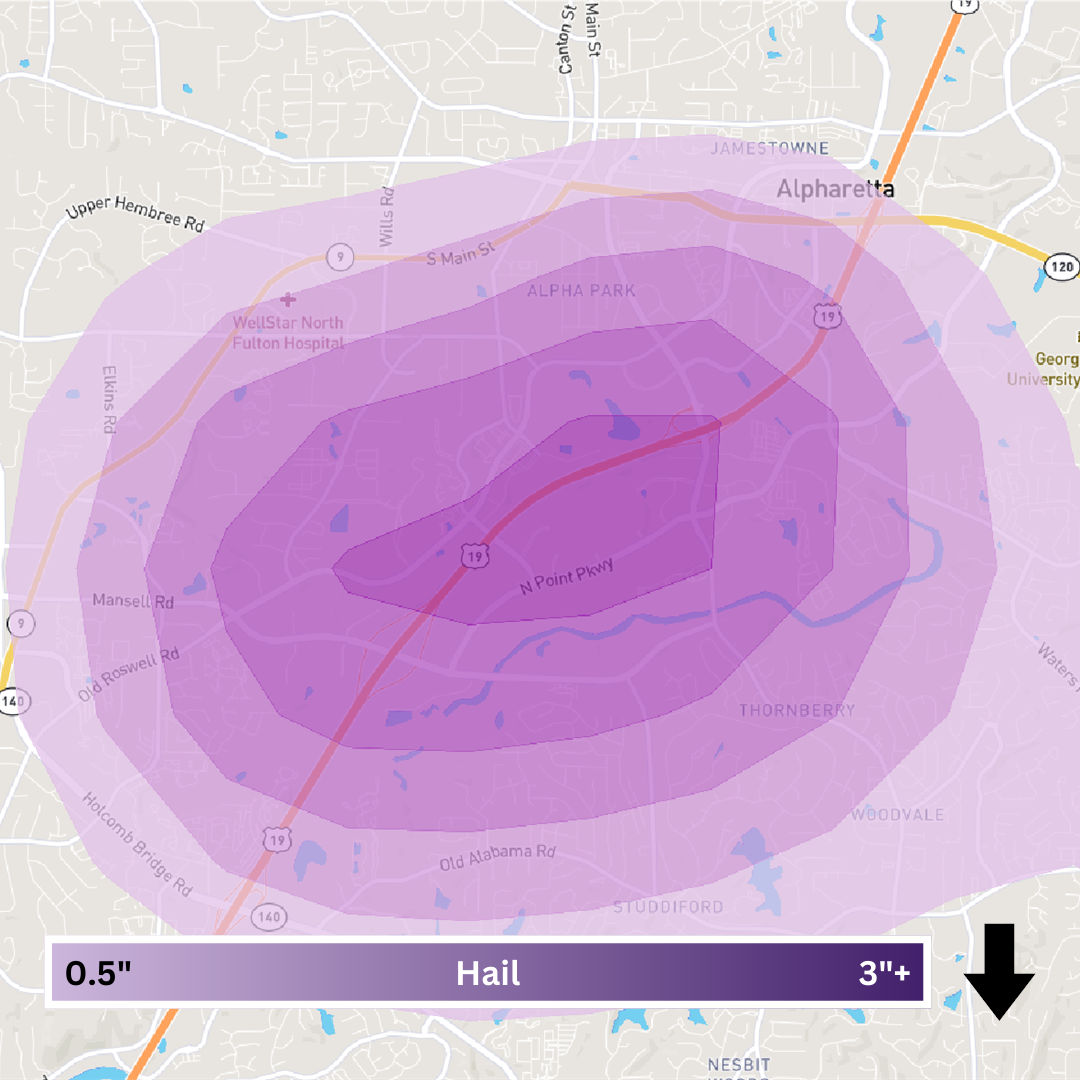 Hail Storm Slams Roofs in Alpharetta, Roswell and Johns Creek, GA