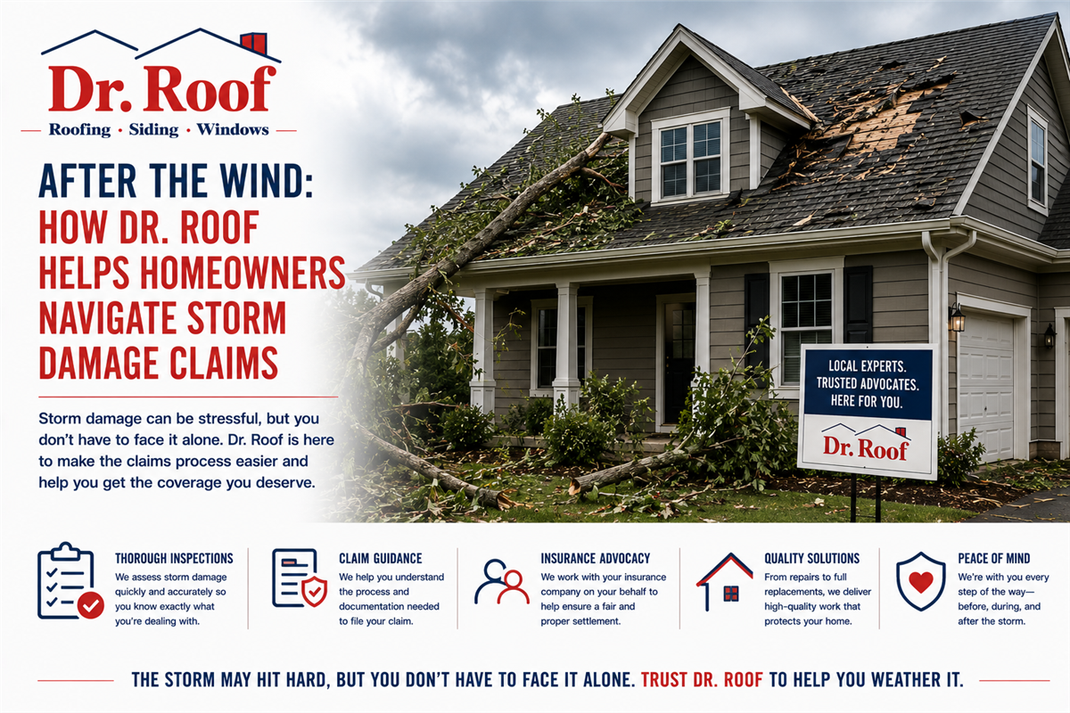 After the Wind: How Dr. Roof Helps Homeowners Navigate Storm Damage Claims