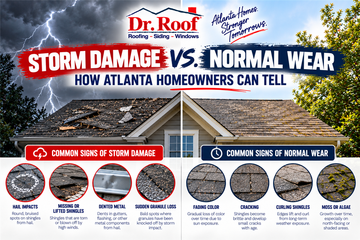 Storm Damage vs. Normal Wear: How Atlanta Homeowners Can Tell