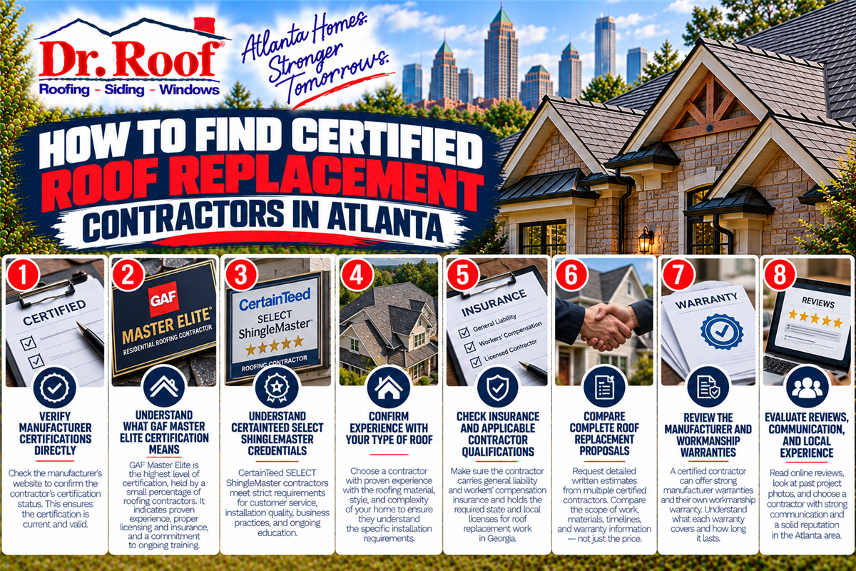 How to Find Certified Roof Replacement Contractors in Atlanta