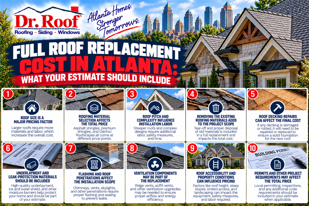 Full Roof Replacement Cost in Atlanta: What Your Estimate Should Include