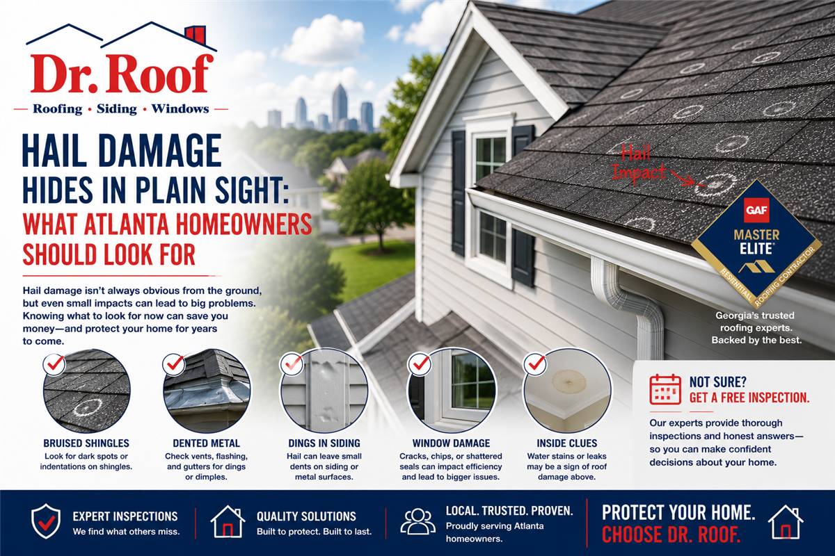 Hail Damage Hides in Plain Sight: What Atlanta Homeowners Should Look For